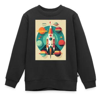 Rocket Launch Raketenstart - Kinder Premium Organic Sweatshirt - Schwarz - Vorne - AI Model Kid Female (0cm)