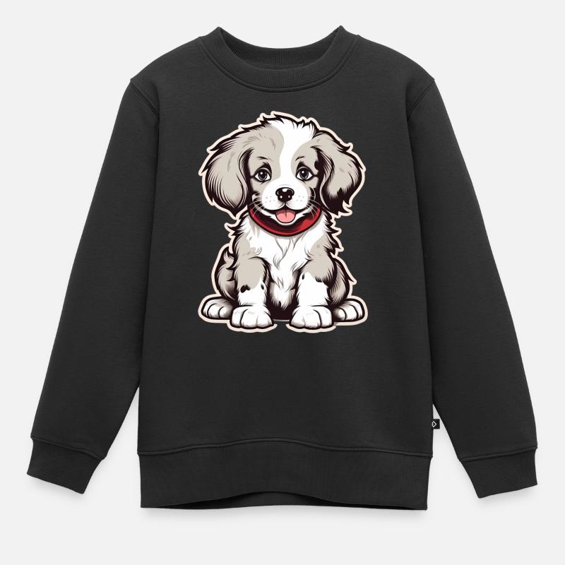 Chiot mignon - Sweat Premium enfant bio - noir