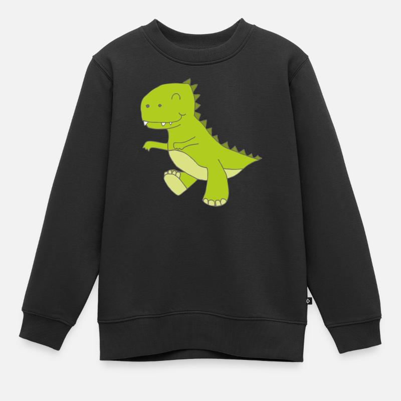 Dino petit - Sweat Premium enfant bio - noir