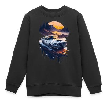 Klassischer Sportwagen - Kinder Premium Organic Sweatshirt - Schwarz - Vorne - AI Model Kid Female (0cm)