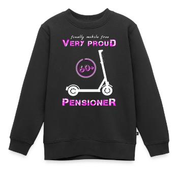 Rentnerin Rentner - Kinder Premium Organic Sweatshirt - Schwarz - Vorne - AI Model Kid Female (0cm)