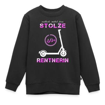 Rentnerin Oma Rente - Kinder Premium Organic Sweatshirt - Schwarz - Vorne - AI Model Kid Female (0cm)