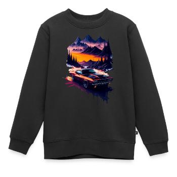 Klassischer Sportwagen - Kinder Premium Organic Sweatshirt - Schwarz - Vorne - AI Model Kid Female (0cm)