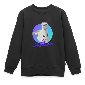 Pas de problama - Sweat Premium enfant bio - noir - Devant - AI Model Kid Female (0cm)