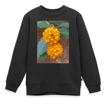 Lantana auch spanische Flagge Wandelröschen Lantana - Kinder Premium Organic Sweatshirt - Schwarz - Vorne - AI Model Kid Female (0cm)