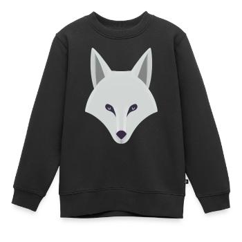 STYLIZED SAND FOX - Kids Premium Organic Sweatshirt - black - Front - AI Model Kid Female (0cm)