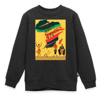 afrikanischer Tanz - Kinder Premium Organic Sweatshirt - Schwarz - Vorne - AI Model Kid Female (0cm)