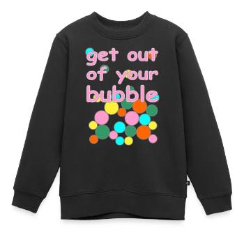 bubble englische Version - Kinder Premium Organic Sweatshirt - Schwarz - Vorne - AI Model Kid Female (0cm)