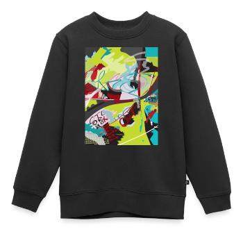 OUT off Contrôle - Sweat Premium enfant bio - noir - Devant - AI Model Kid Female (0cm)