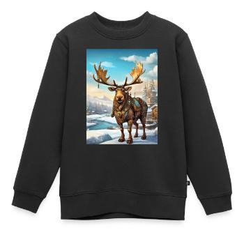Orignal Steampunk Winter Wonderland 1.4 - Sweat Premium enfant bio - noir - Devant - AI Model Kid Female (0cm)