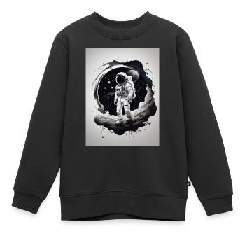 astronaute - Sweat Premium enfant bio - noir - Devant - AI Model Kid Female (0cm)