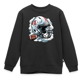 American Football - Kinder Premium Organic Sweatshirt - Schwarz - Vorne - AI Model Kid Female (0cm)