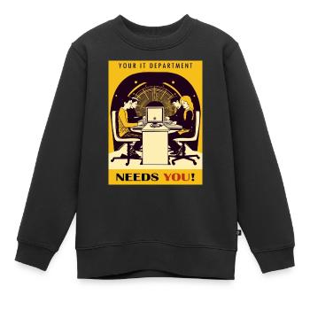 Département informatique - Sweat Premium enfant bio - noir - Devant - AI Model Kid Female (0cm)