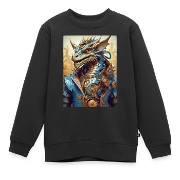 Steampunk Dragon 1.15 - Kinder Premium Organic Sweatshirt - Schwarz - Vorne - AI Model Kid Female (0cm)