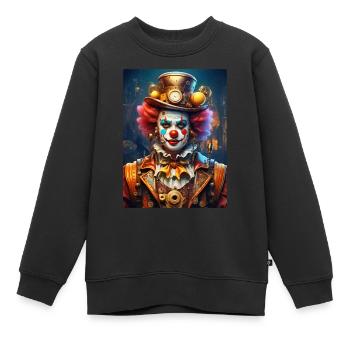 Clown Steampunk 1.23 - Sweat Premium enfant bio - noir - Devant - AI Model Kid Female (0cm)