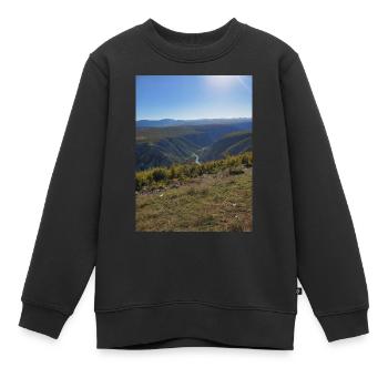 Berge - Kinder Premium Organic Sweatshirt - Schwarz - Vorne - AI Model Kid Female (0cm)