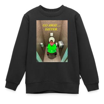 Geh weg... Schneller. - Kinder Premium Organic Sweatshirt - Schwarz - Vorne - AI Model Kid Female (0cm)