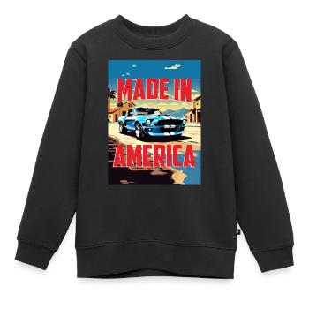 COBRA FABRIQUÉ EN AMÉRIQUE - Sweat Premium enfant bio - noir - Devant - AI Model Kid Female (0cm)
