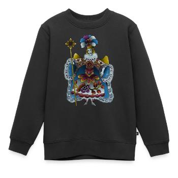 Ange - Sweat Premium enfant bio - noir - Devant - AI Model Kid Female (0cm)