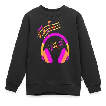 Persönliche Musik - Kinder Premium Organic Sweatshirt - Schwarz - Vorne - AI Model Kid Female (0cm)