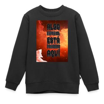 Christian Thought - Kids Premium Organic Sweatshirt - black - Front - AI Model Kid Female (0cm)