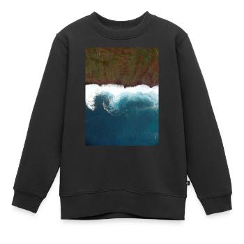 Steilküste am Meer - Kinder Premium Organic Sweatshirt - Schwarz - Vorne - AI Model Kid Female (0cm)
