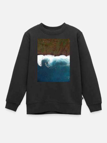 Falaises en bord de mer - Sweat Premium enfant bio - noir