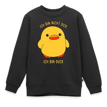 Dicke Baby Ente - Ich bin nicht dick Ich bin duck - Kinder Premium Organic Sweatshirt - Schwarz - Vorne - AI Model Kid Female (0cm)