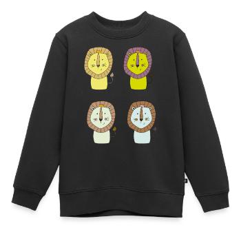 Löwen Pack de quatre - Sweat Premium enfant bio - noir - Devant - AI Model Kid Female (0cm)