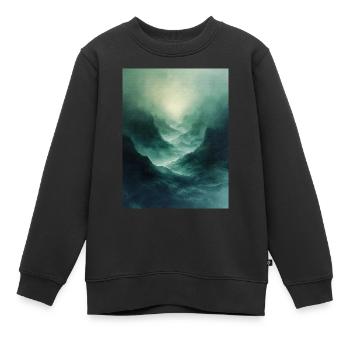 Affiche Geo Nature Paint 17 - Sweat Premium enfant bio - noir - Devant - AI Model Kid Female (0cm)