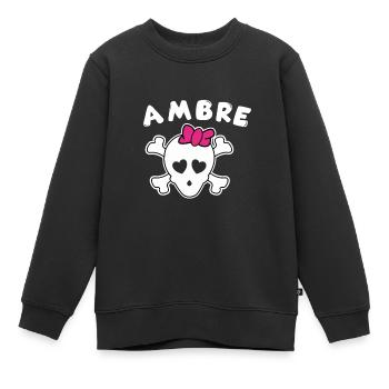 Pirate Ambre Design pour les filles et les femmes - Sweat Premium enfant bio - noir - Devant - AI Model Kid Female (0cm)