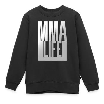 La vie MMA - Sweat Premium enfant bio - noir - Devant - AI Model Kid Female (0cm)