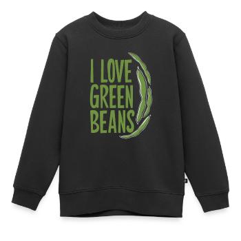 Grüne Bohnen - Kinder Premium Organic Sweatshirt - Schwarz - Vorne - AI Model Kid Female (0cm)