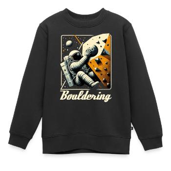 Bouldern Astronaut Raumfahrer Geschenk - Kinder Premium Organic Sweatshirt - Schwarz - Vorne - AI Model Kid Female (0cm)