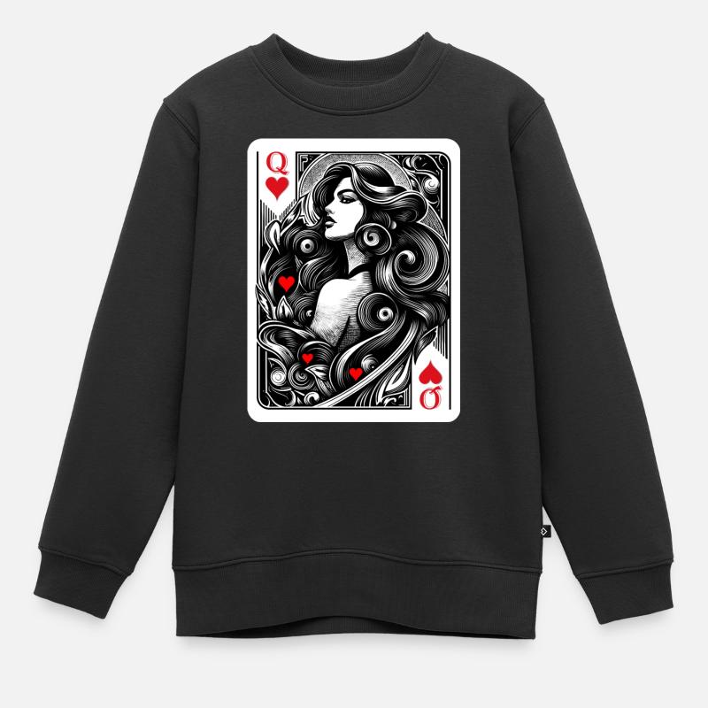 Dame de Cœur à vous l'honneur - Sweat Premium enfant bio - noir