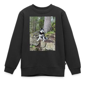 Husky - Kinder Premium Organic Sweatshirt - Schwarz - Vorne - AI Model Kid Female (0cm)