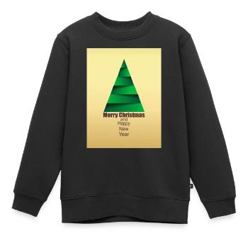 Modern Abstract Christmas Tree Modern Abstract - Kids Premium Organic Sweatshirt - black - Front - AI Model Kid Female (0cm)
