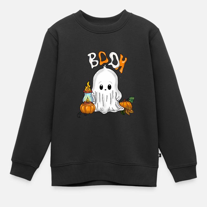 Fantôme - Sweat Premium enfant bio - noir