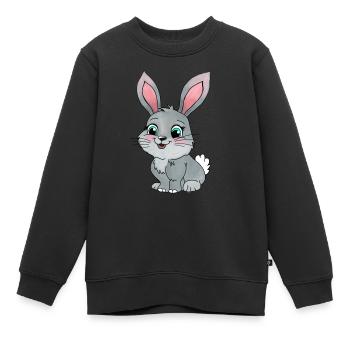 Petit Lapin - Sweat Premium enfant bio - noir - Devant - AI Model Kid Female (0cm)