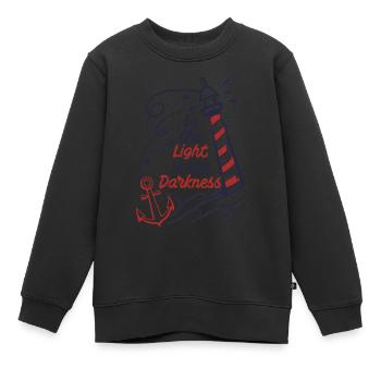 SEI DAS LICHT - Kinder Premium Organic Sweatshirt - Schwarz - Vorne - AI Model Kid Female (0cm)