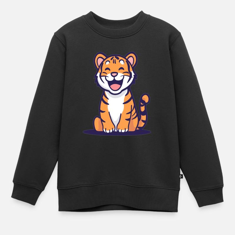 Petit tigre qui rit - Sweat Premium enfant bio - noir
