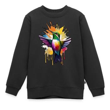 Vogel - Kinder Premium Organic Sweatshirt - Schwarz - Vorne - AI Model Kid Female (0cm)