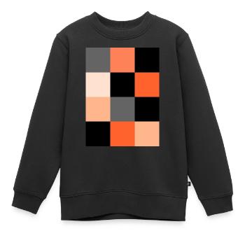 Orange Pixel - Kinder Premium Organic Sweatshirt - Schwarz - Vorne - AI Model Kid Female (0cm)