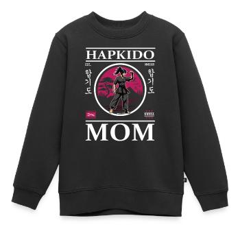 Hapkido Mom - Battle Venue Mother Design - Sweat Premium enfant bio - noir - Devant - AI Model Kid Female (0cm)