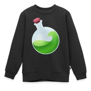 Potion verte - Sweat Premium enfant bio - noir - Devant - AI Model Kid Female (0cm)