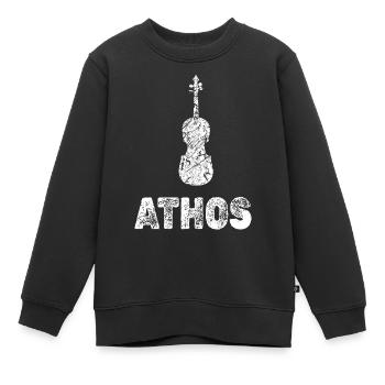 Bratsche Athos - Kinder Premium Organic Sweatshirt - Schwarz - Vorne - AI Model Kid Female (0cm)