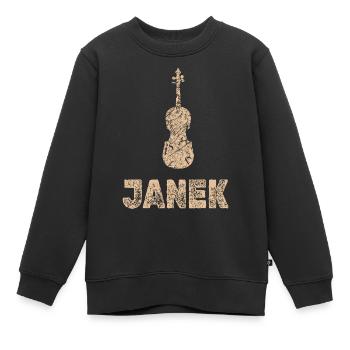Janek als Bratsche - Kinder Premium Organic Sweatshirt - Schwarz - Vorne - AI Model Kid Female (0cm)