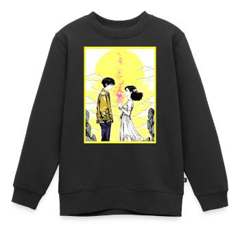Liebendes Paar - Kinder Premium Organic Sweatshirt - Schwarz - Vorne - AI Model Kid Female (0cm)