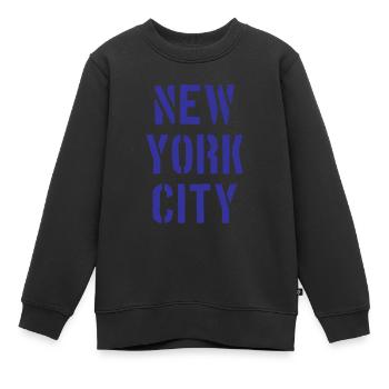 New York City - NYC - NY - Manhattan - Brooklyn - Sweat Premium enfant bio - noir - Devant - AI Model Kid Female (0cm)