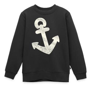 Anker distressed - Kinder Premium Organic Sweatshirt - Schwarz - Vorne - AI Model Kid Female (0cm)